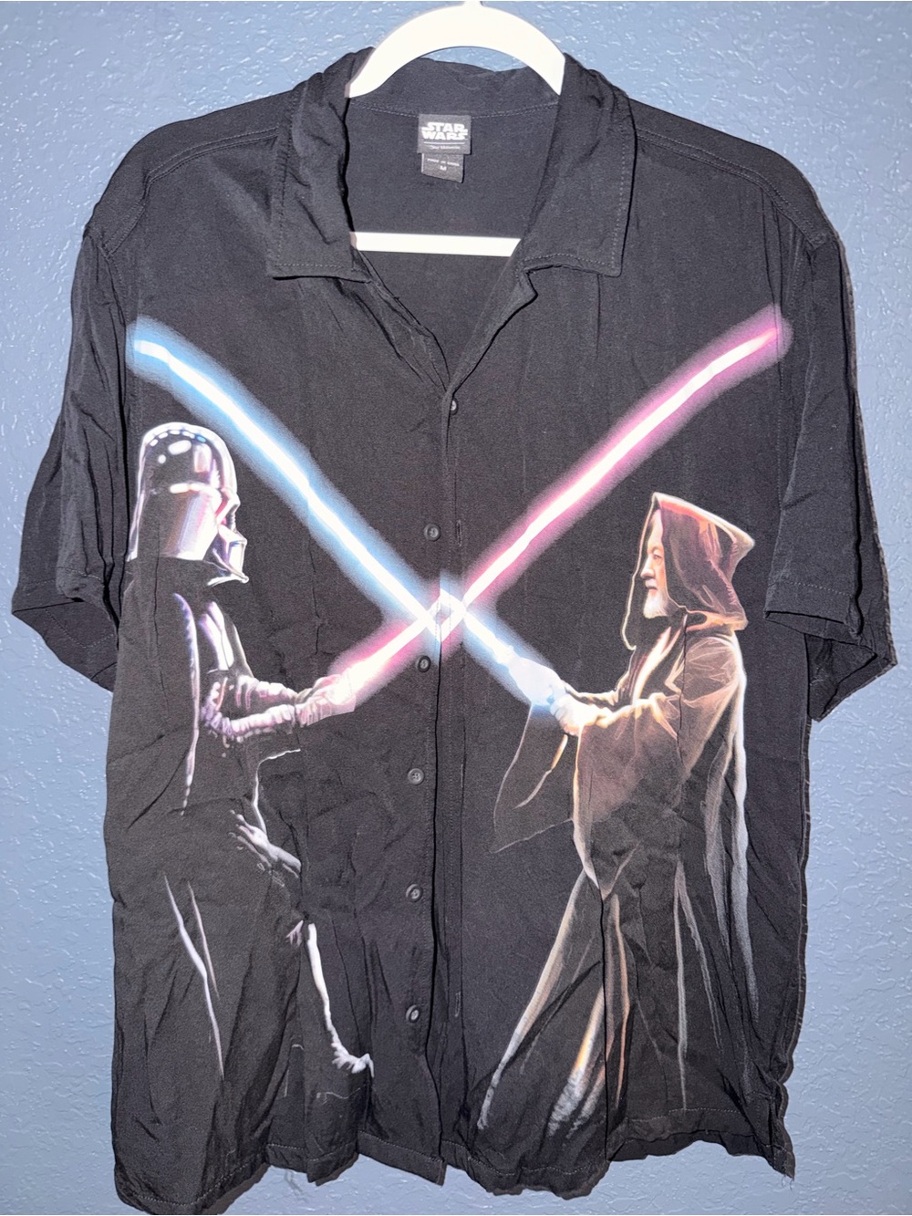Star Wars Our Universe Light Saber Duel Button Down